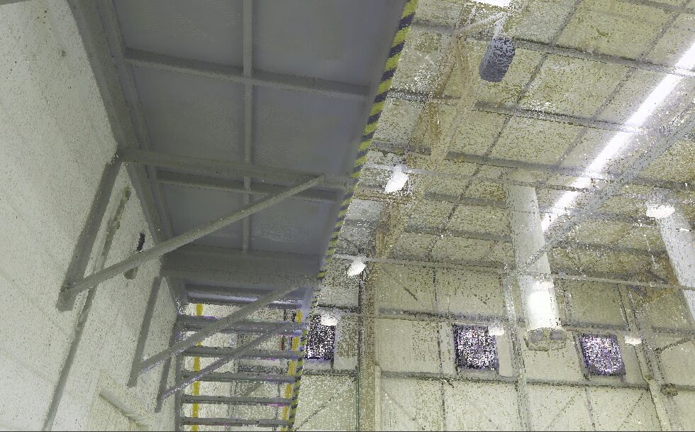Nuvem de pontos em ambiente industrial interno